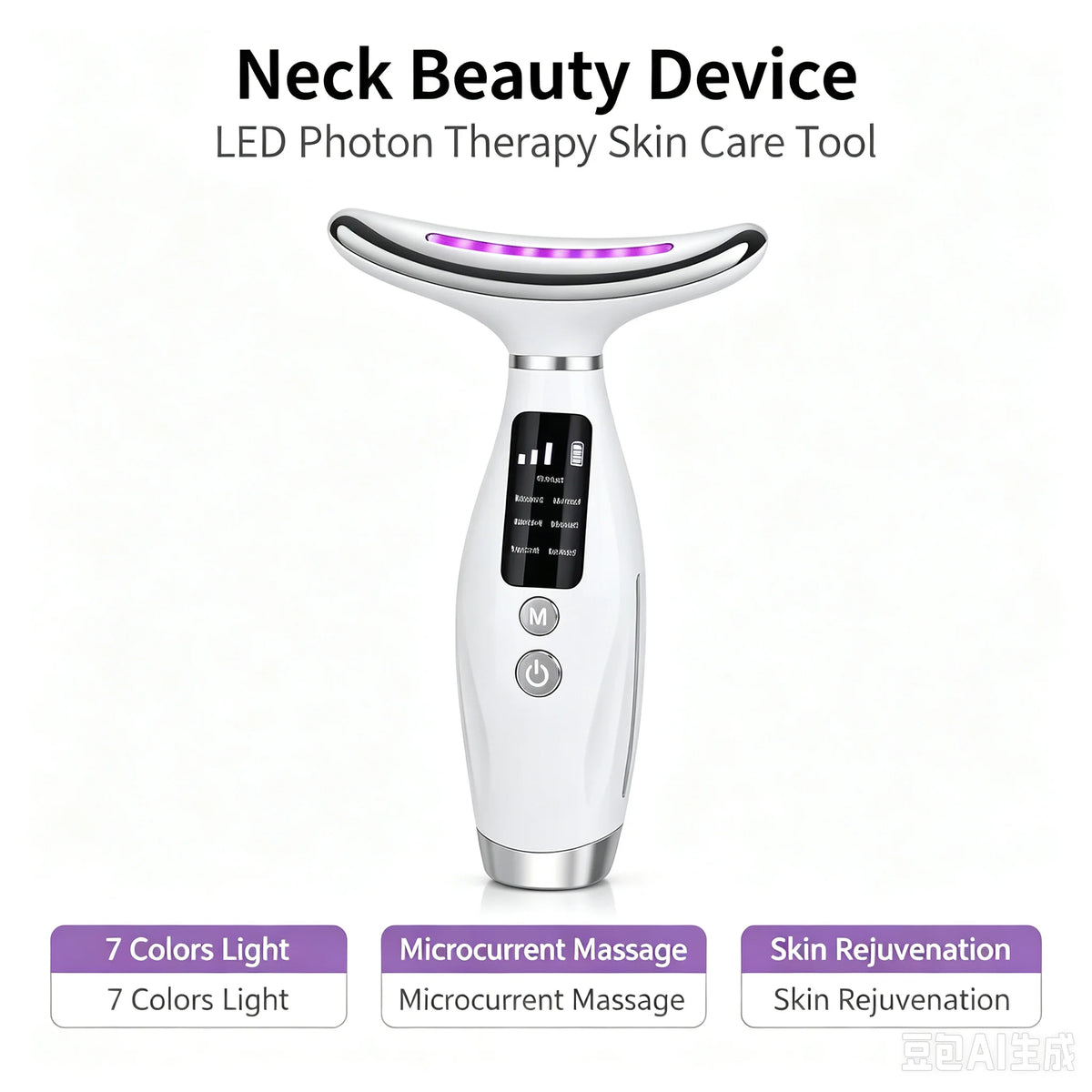 DermaLuxe™ 7-in-1 LED Light Therapy & Neck Sculpting Massage