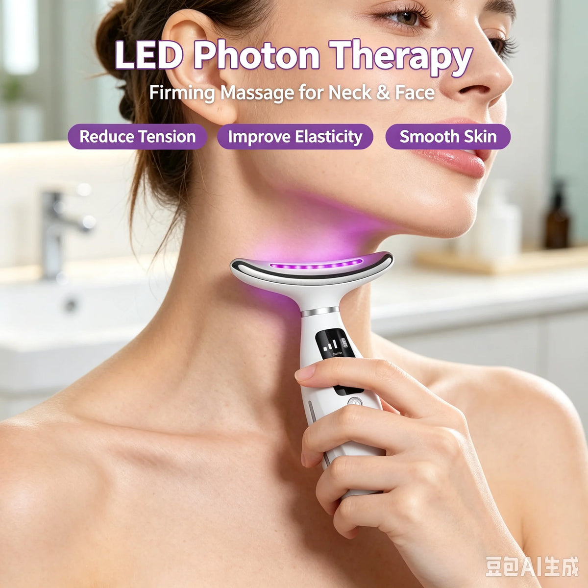 DermaLuxe™ 7-in-1 LED Light Therapy & Neck Sculpting Massage