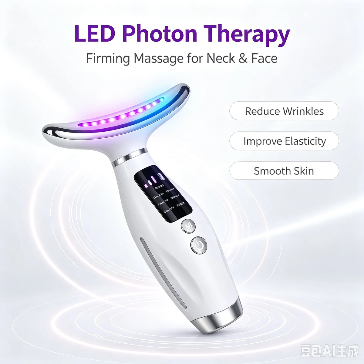DermaLuxe™ 7-in-1 LED Light Therapy & Neck Sculpting Massage